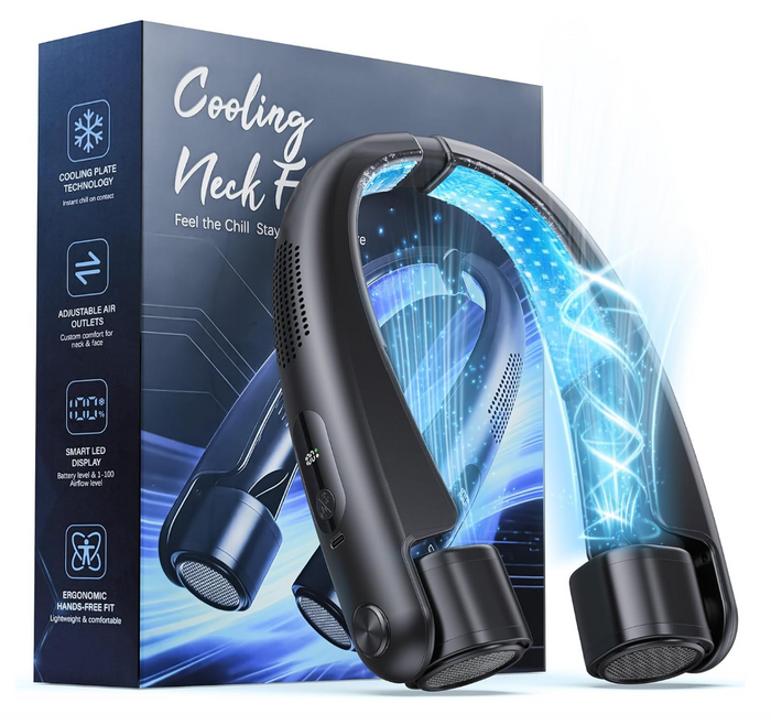 Yannovus Portable Neck Fan with Dual Cooling Plates