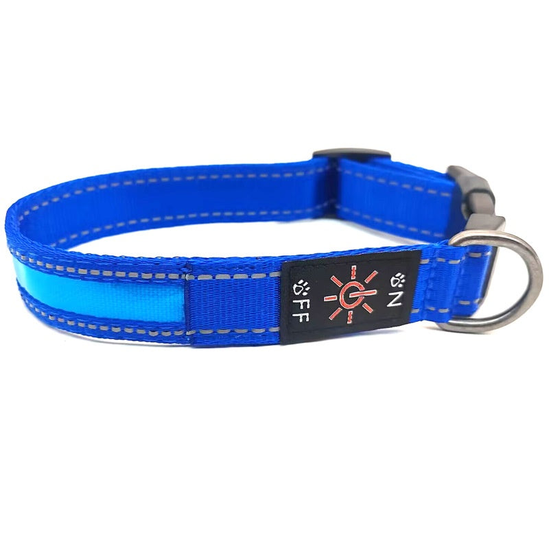 Illuminate the Dark: The Aegis Premium Reflective LED Luminous Dog Collar