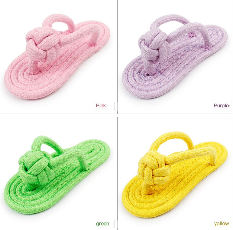 Built for the Ultimate Chew: The Slipper-Shaped Premium Cotton Rope Dog Toy