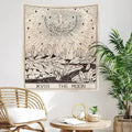 Celestial Tarot Moon Print Tapestry | Mystical Wall Art Decor Anakha H. Nyx