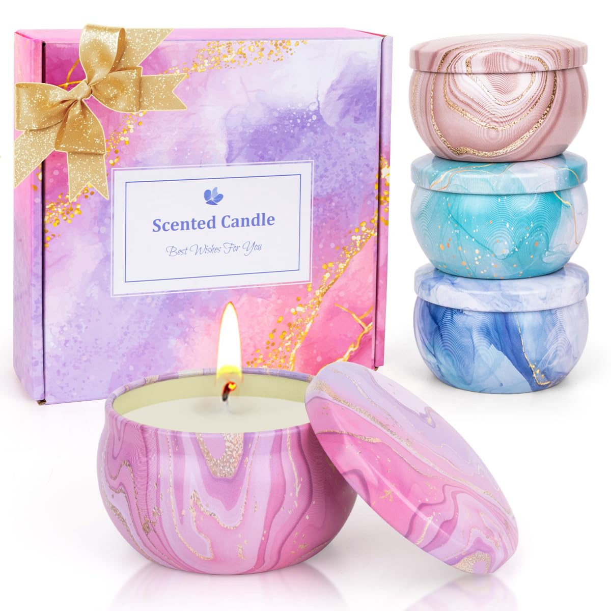 Premium Aromatherapy Scented Candles Gift Set (4-Pack)
