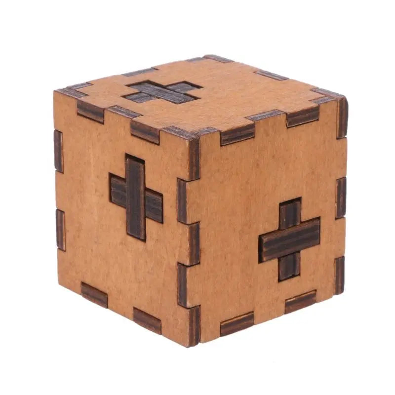The Swiss Cube: Premium Wooden Kongming Lock Architectural Puzzle Anakha H. Nyx