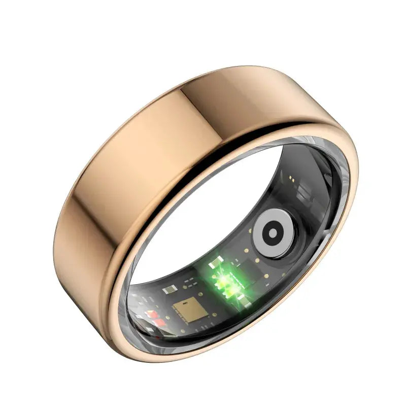 Smart Health Monitoring Ring for iOS &amp; Android – IP68 Waterproof Titanium-Style Biometric Ring with International Sizing Anakha H. Nyx
