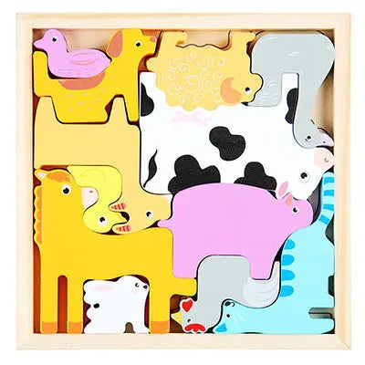 3D Wooden Farm Animals Puzzle Anakha H. Nyx