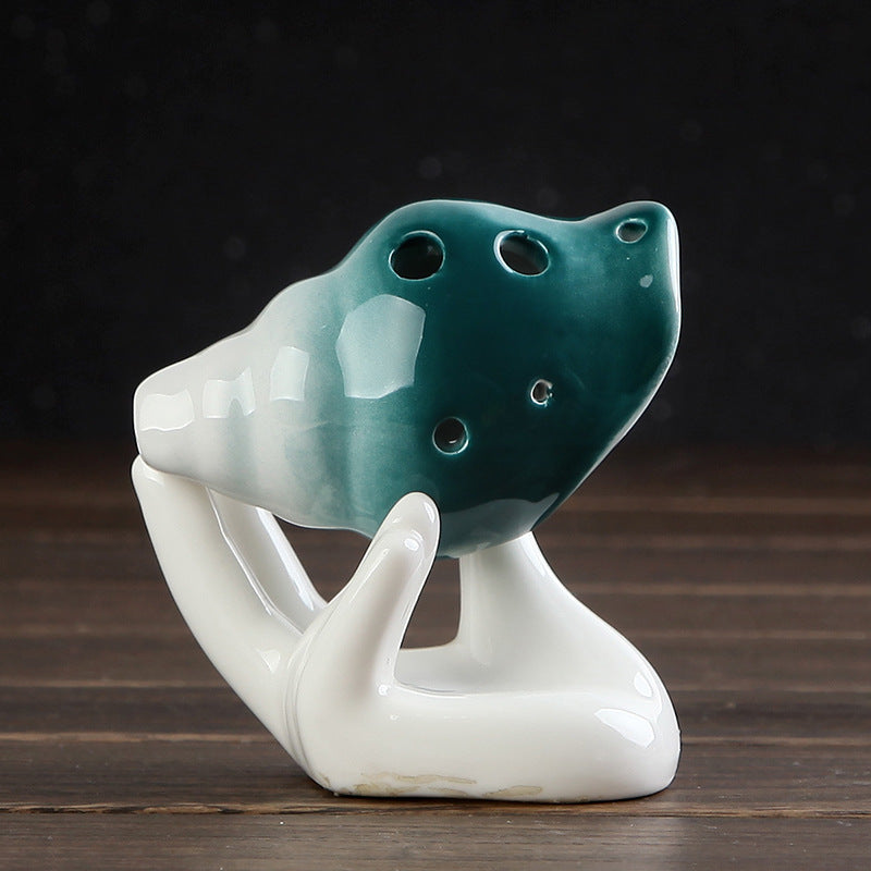 Oceanic Mysticism: The Handcrafted Conch Shell 6-Hole Pottery Ocarina