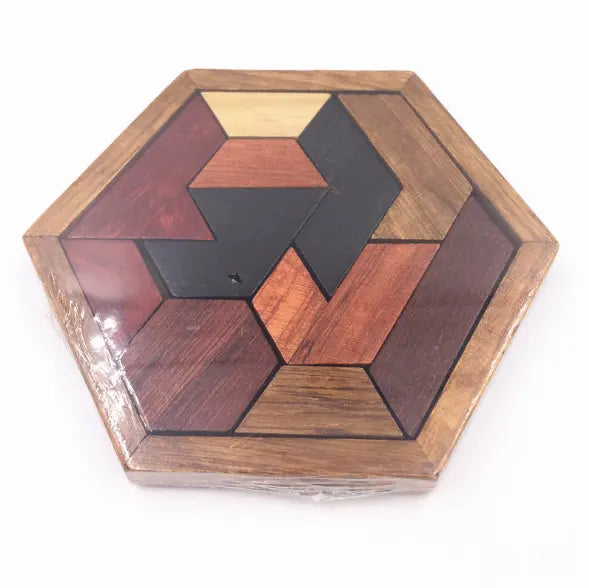 Premium Hexagonal Wooden Block Puzzle for Toddlers Anakha H. Nyx