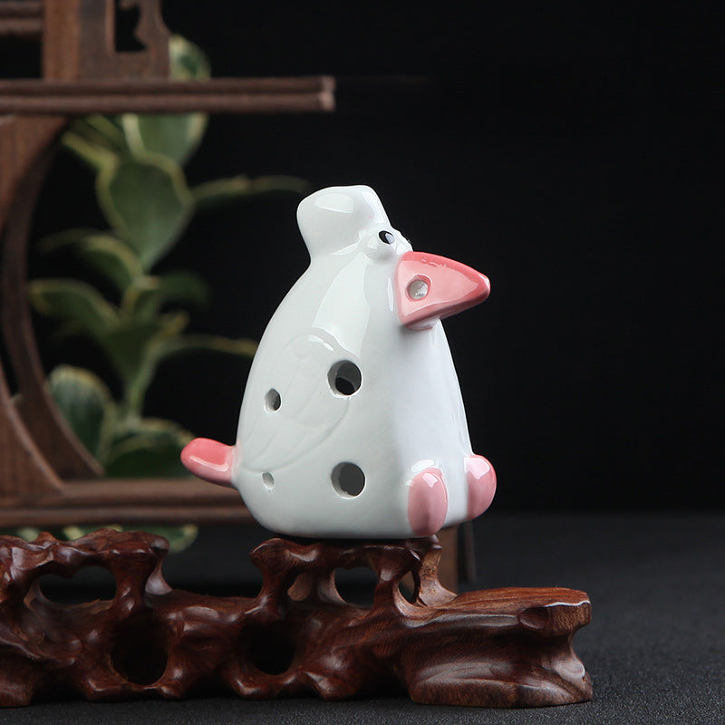 Whimsical Melodies: The Premium Bird-Shaped 6-Hole Ceramic Ocarina