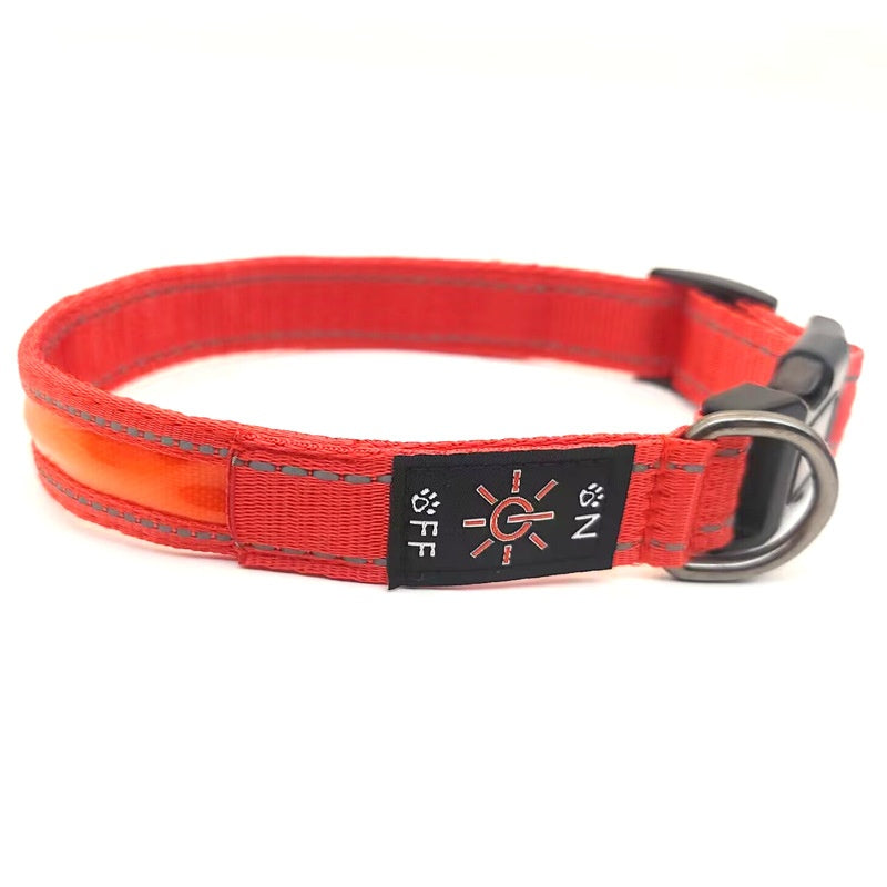 Illuminate the Dark: The Aegis Premium Reflective LED Luminous Dog Collar