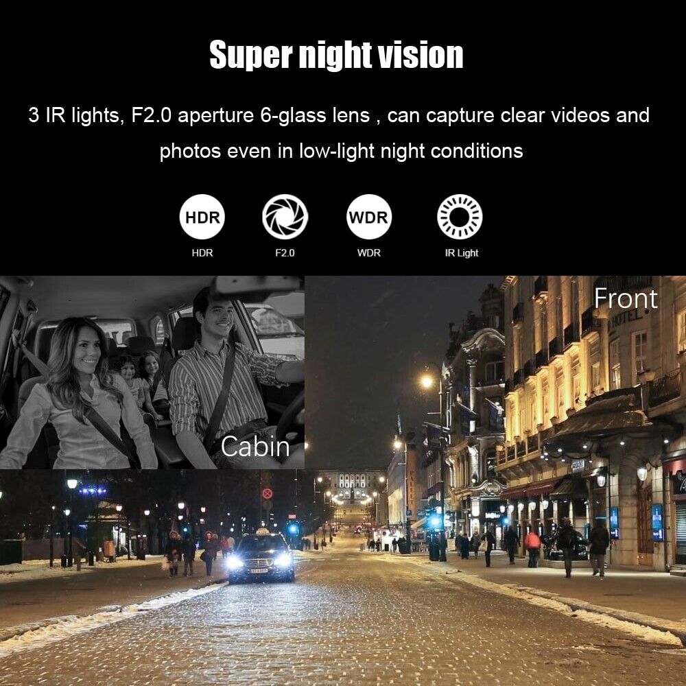 1080P Dual-Lens Car DVR Dash Cam