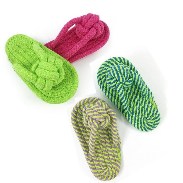 Built for the Ultimate Chew: The Slipper-Shaped Premium Cotton Rope Dog Toy