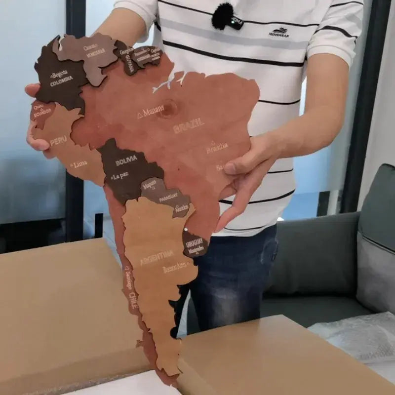 3D World Map Size 250X150cm Anakha H. Nyx