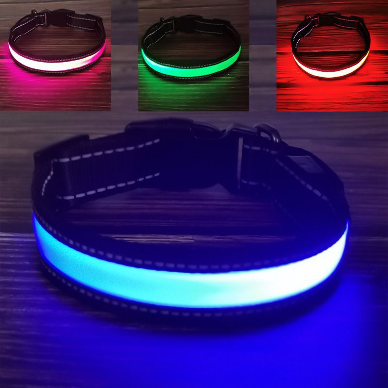 Illuminate the Dark: The Aegis Premium Reflective LED Luminous Dog Collar