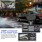 Car Triple Lens Dash Cam HD 1080P