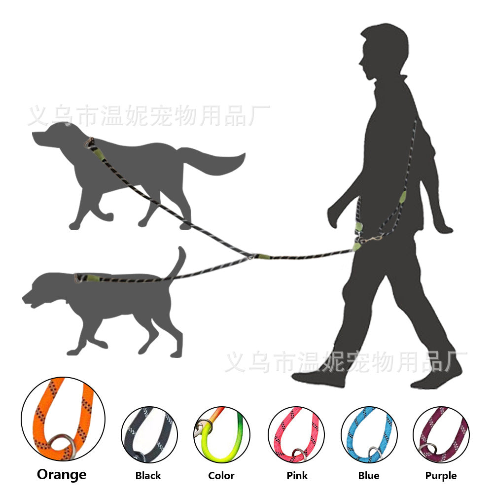 Hands-Free Adventure: The Premium Reflective Hands-Free Crossbody Dual Dog Leash