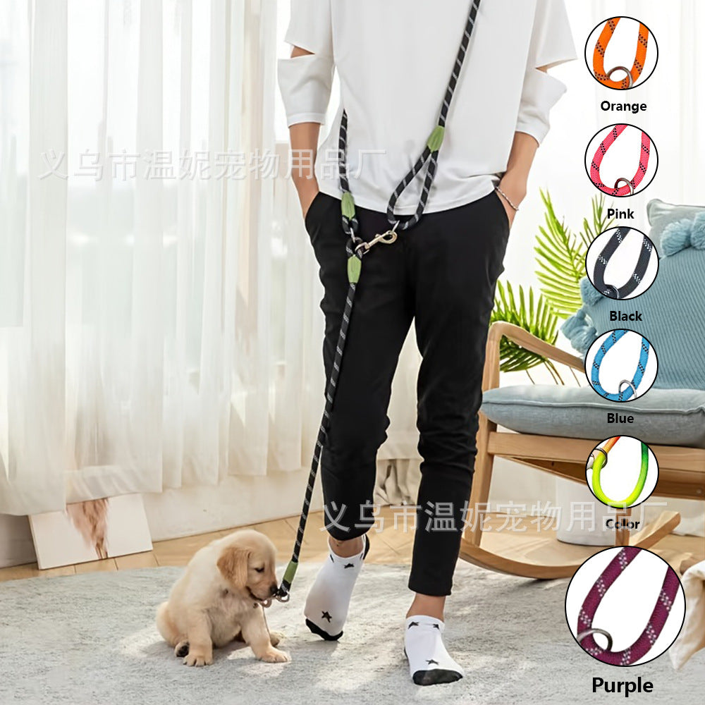 Hands-Free Adventure: The Premium Reflective Hands-Free Crossbody Dual Dog Leash