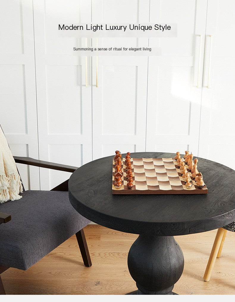 High-End Wooden Creative Chess Set for Home Decor