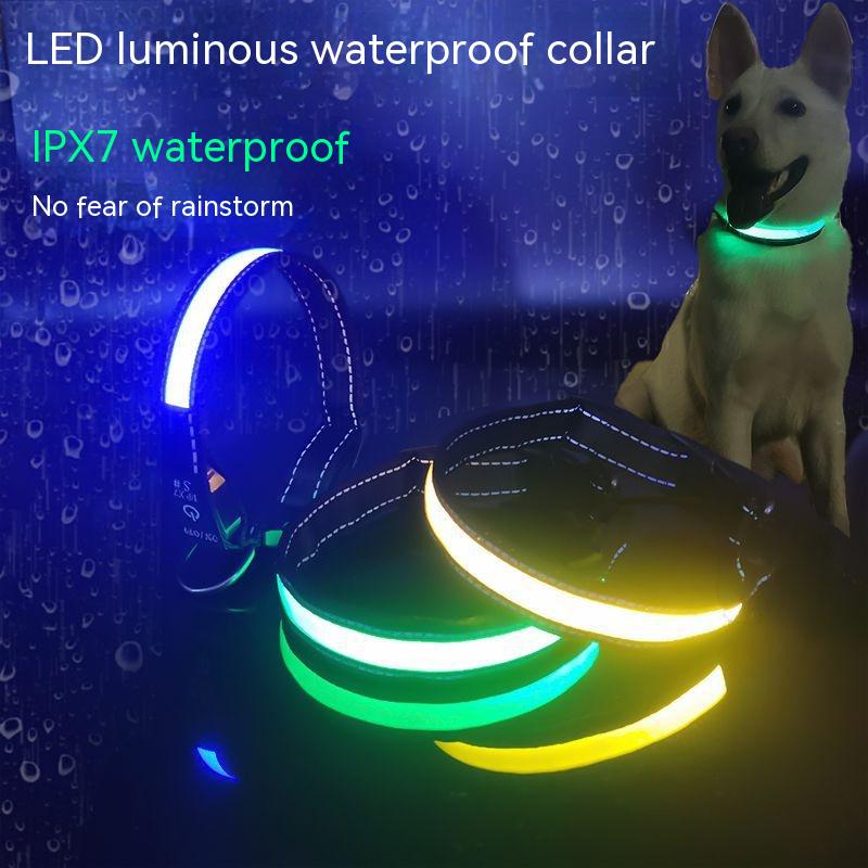 Illuminate the Dark: The Aegis Premium Reflective LED Luminous Dog Collar