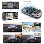 Car Triple Lens Dash Cam HD 1080P