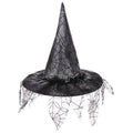 Deluxe Mesh Halloween Witch Hat | Dramatic Gothic Costume Prop Anakha H. Nyx