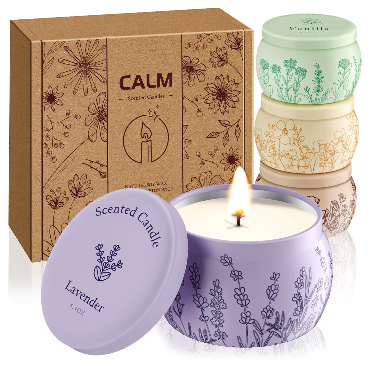 WarmEmbrace Scented Candle Set (4-Piece Luxury Collection)