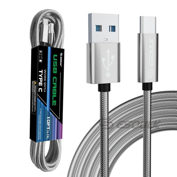 Esoulk Braided Type-C USB Cable (10 Feet)