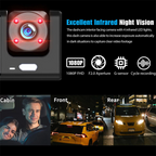 Car Triple Lens Dash Cam HD 1080P