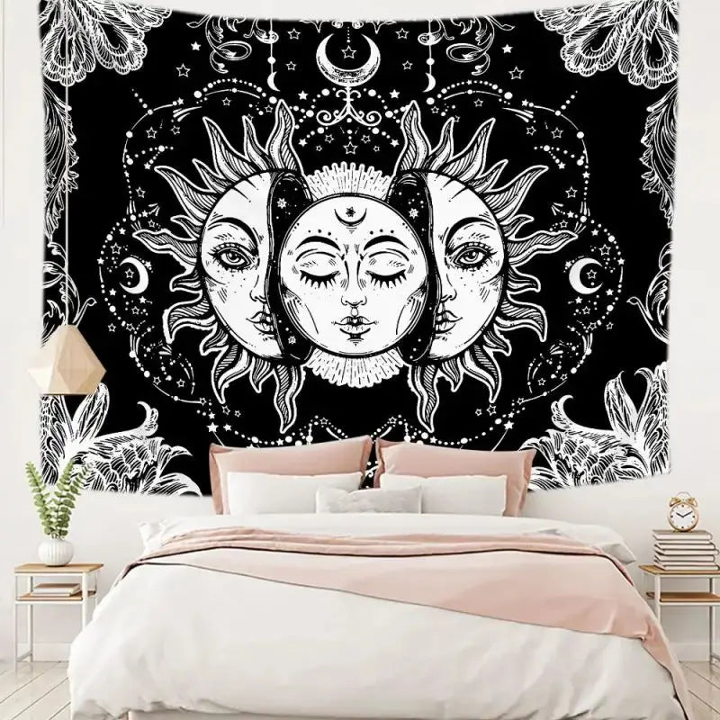 Sun / Moon Print Tapestry (5 sizes) Anakha H. Nyx