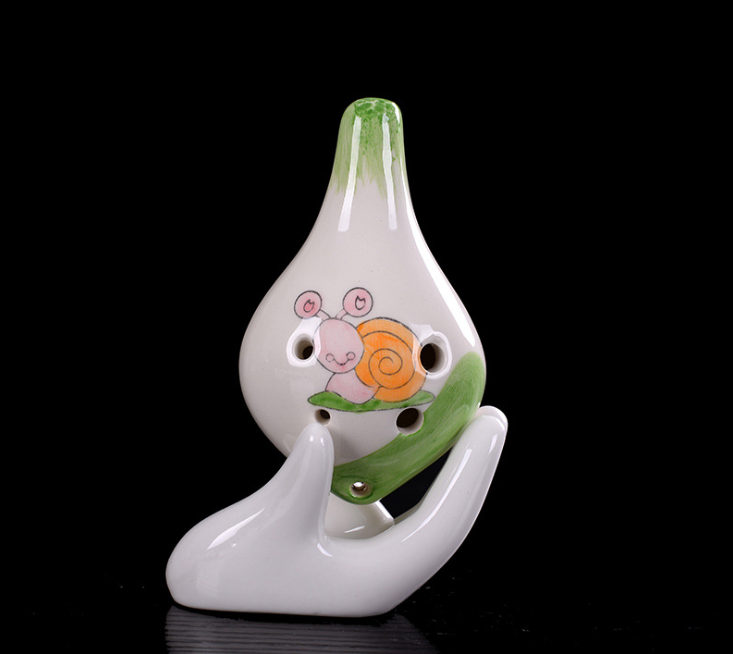 Playful Melodies: The Enchanting Ceramic Pig 6-Hole Ocarina