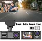 Car Triple Lens Dash Cam HD 1080P