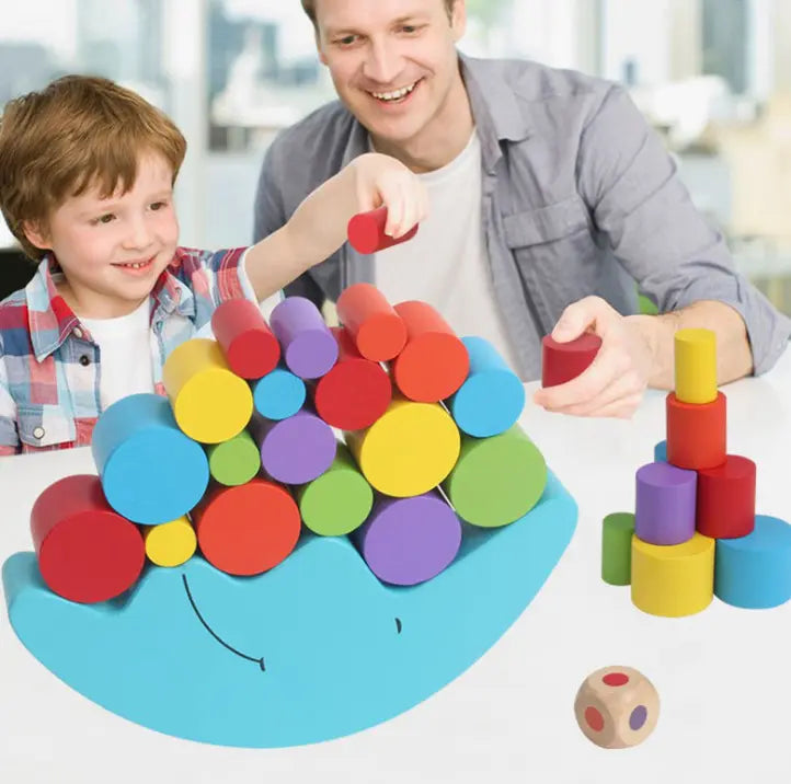 Premium Wooden Moon Balance Game – Montessori Stacking Blocks Anakha H. Nyx