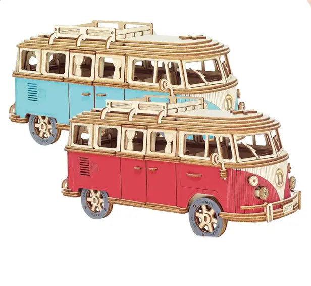 Wooden 3D Camper Red Anakha H. Nyx