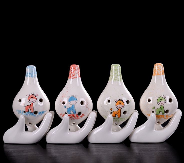 Playful Melodies: The Enchanting Ceramic Pig 6-Hole Ocarina
