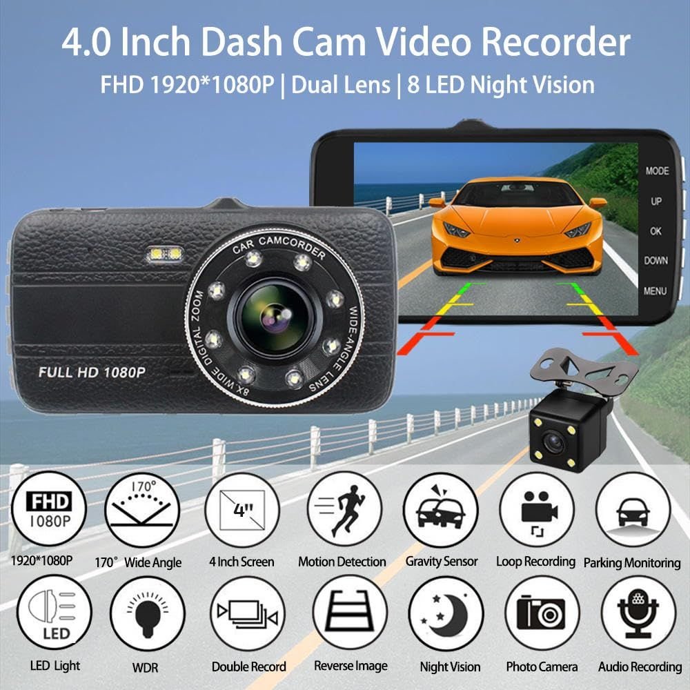 Full HD 1080P Dual Lens Dash Camera