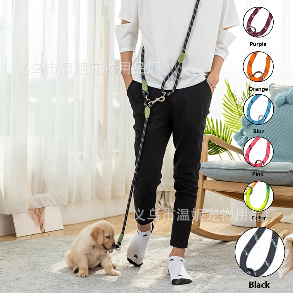 Hands-Free Adventure: The Premium Reflective Hands-Free Crossbody Dual Dog Leash