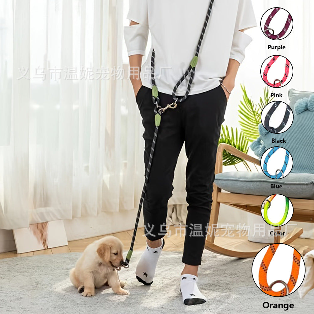 Hands-Free Adventure: The Premium Reflective Hands-Free Crossbody Dual Dog Leash