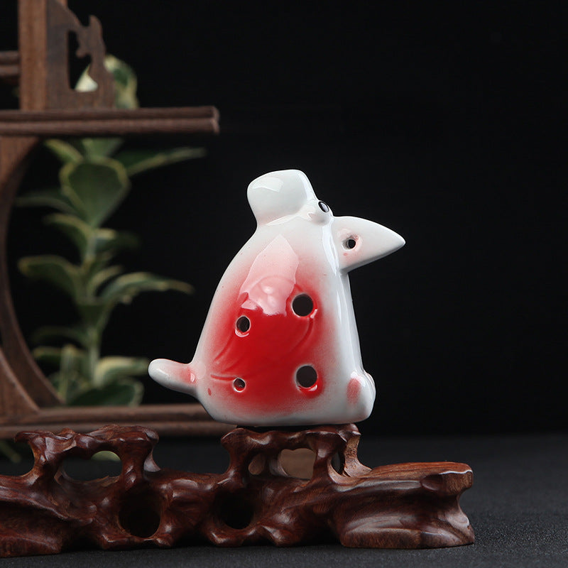 Whimsical Melodies: The Premium Bird-Shaped 6-Hole Ceramic Ocarina