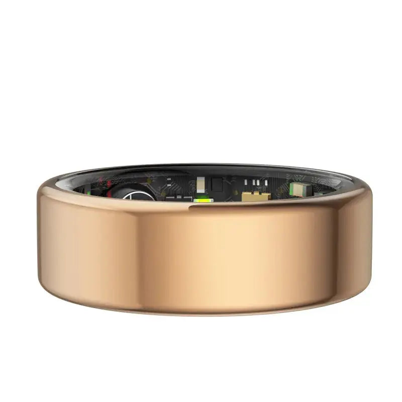 Smart Health Monitoring Ring for iOS &amp; Android – IP68 Waterproof Titanium-Style Biometric Ring with International Sizing Anakha H. Nyx
