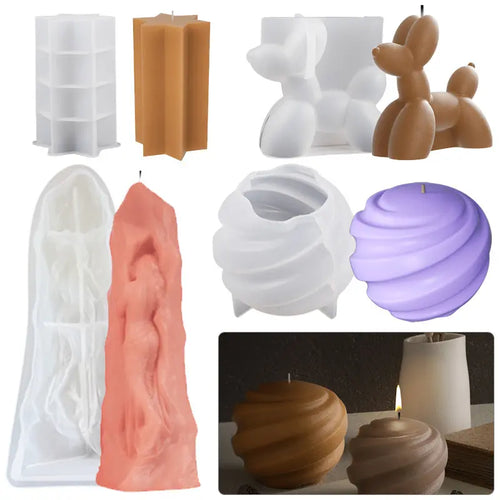 3D Aromatherapy Non-stick Bubble Cube Candle Mold Anakha H. Nyx
