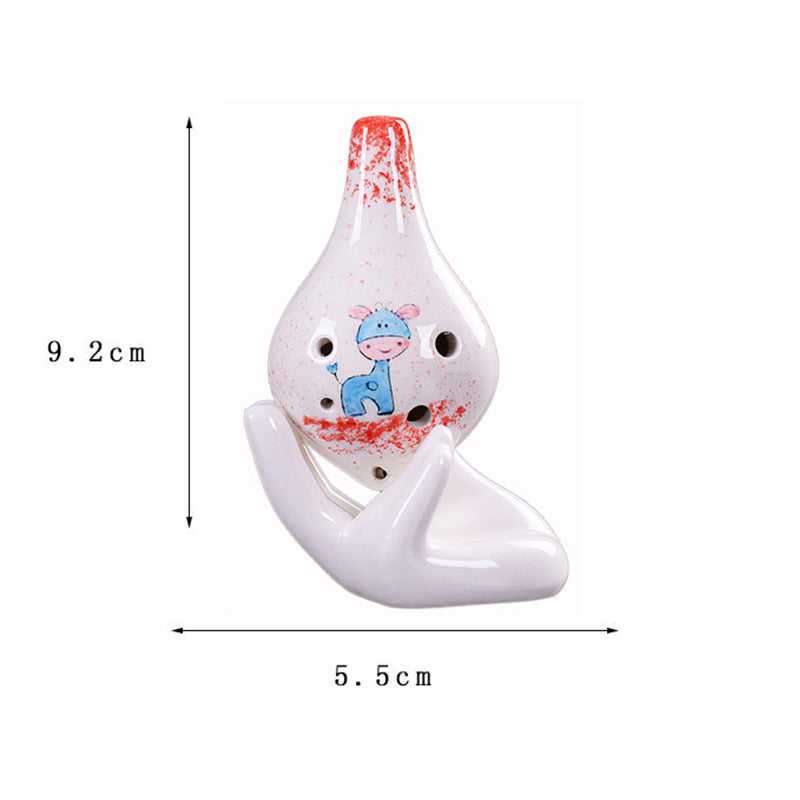 Playful Melodies: The Enchanting Ceramic Pig 6-Hole Ocarina