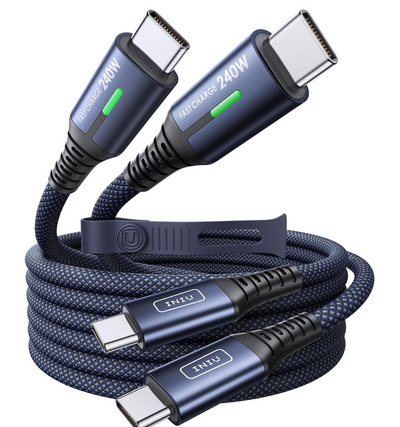 INIU 240W USB-C to USB-C Cable (6.6ft 2-Pack)