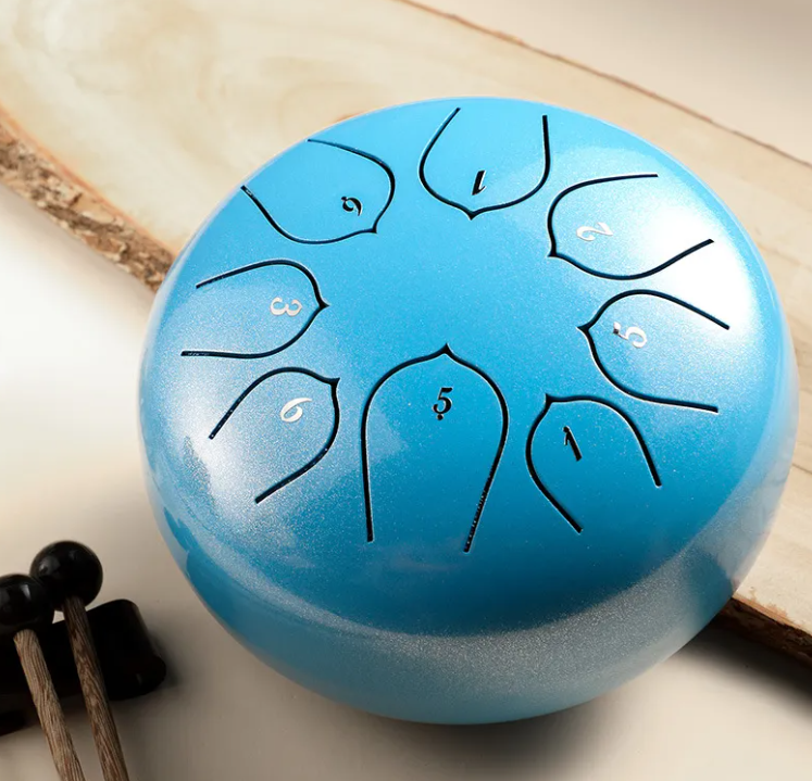 D-Class Ethereal Steel Tongue Drum Sky Blue