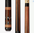 Lucasi Hybrid LHC93 pool cue with zero flexpoint low deflection shaft, kamui pro soft tip, and four piece butt.