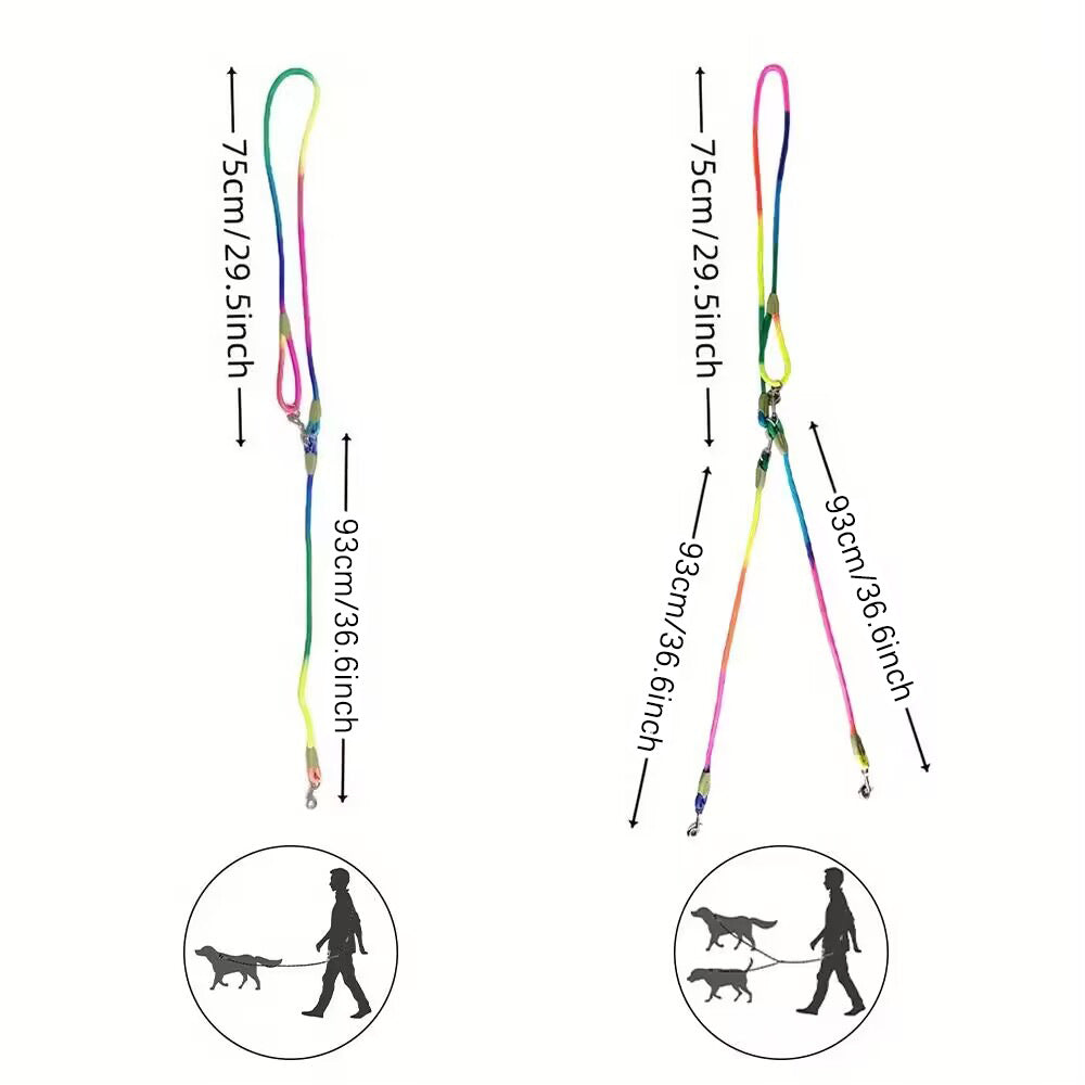 Hands-Free Adventure: The Premium Reflective Hands-Free Crossbody Dual Dog Leash
