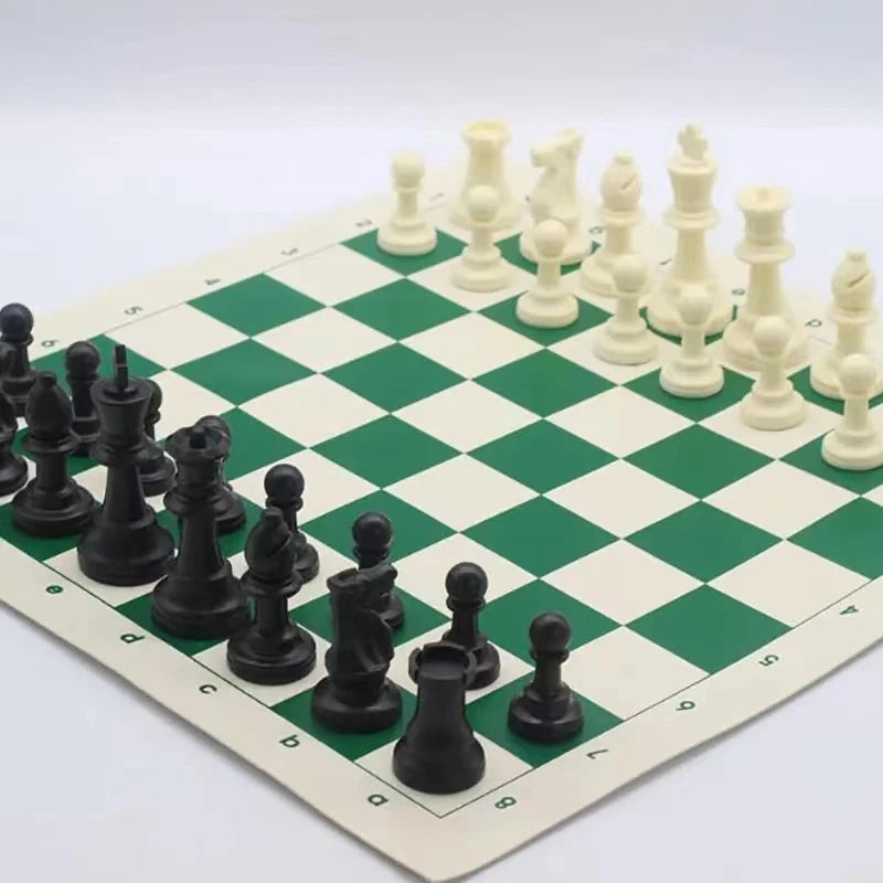 Portable Outdoor Chess Set with Plastic Leather Pieces
