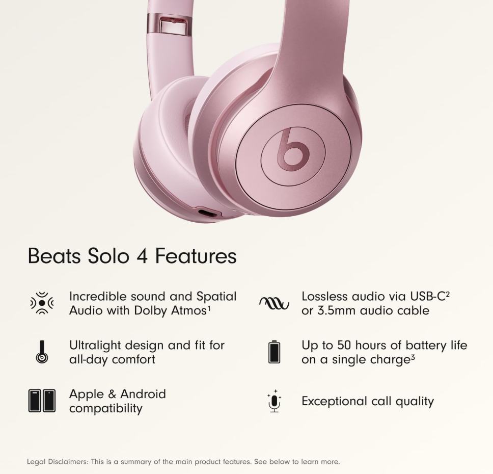 Beats Solo 4 Wireless On-Ear Headphones