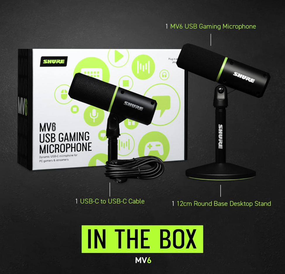 Shure MV6 USB Gaming Microphone