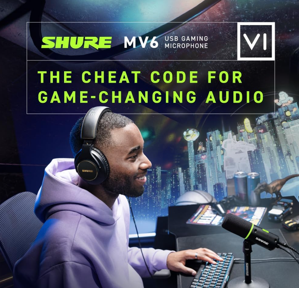 Shure MV6 USB Gaming Microphone