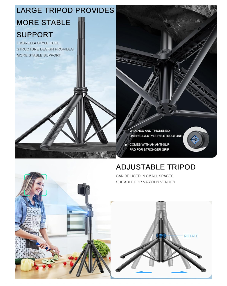Sallnoy AI Intelligent Tracking Gimbal Quadpod