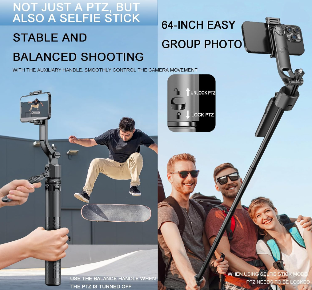 Sallnoy AI Intelligent Tracking Gimbal Quadpod