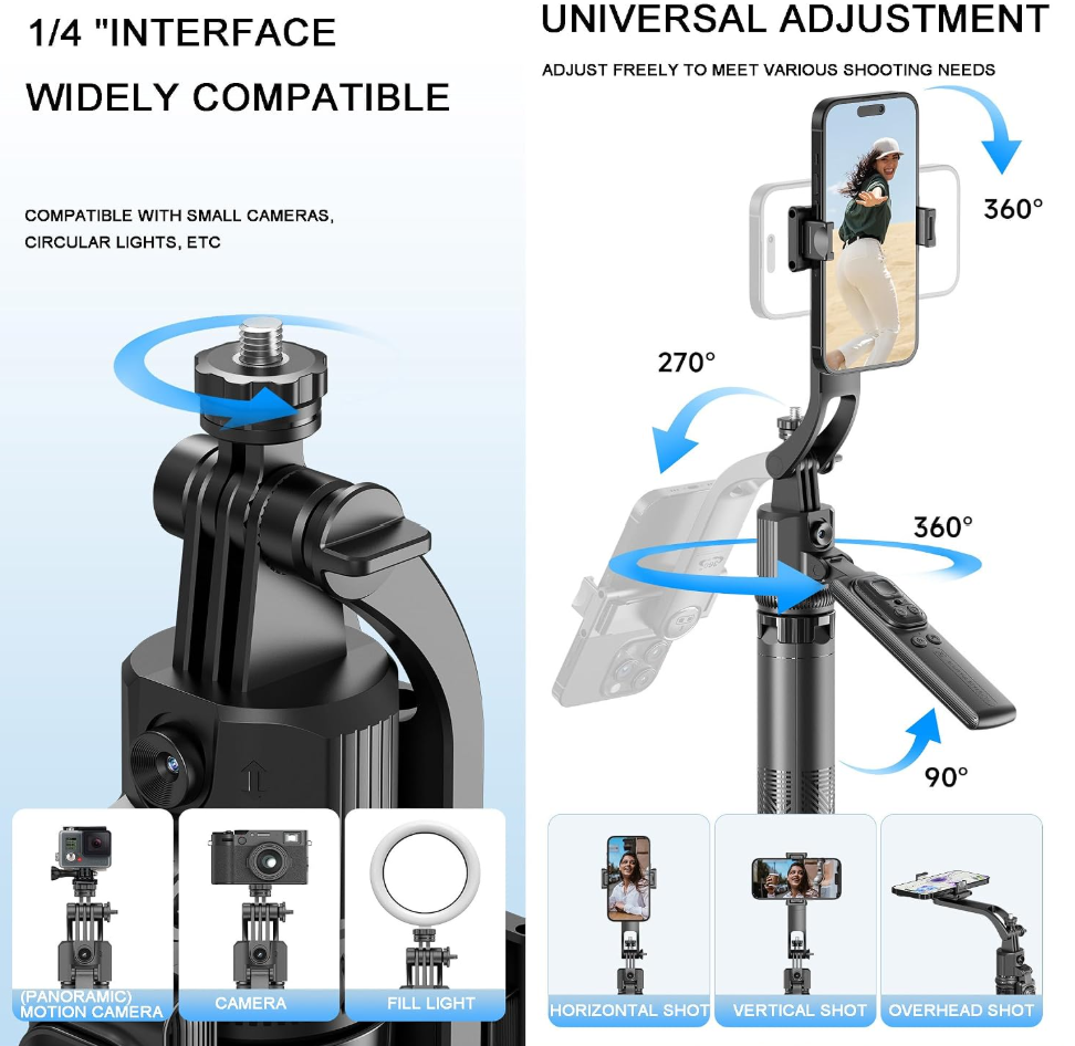 Sallnoy AI Intelligent Tracking Gimbal Quadpod